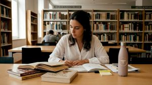 Aluno a investigar as origens e evolução do yoga em Portugal