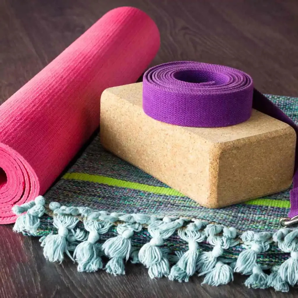 Tapete e material de yoga